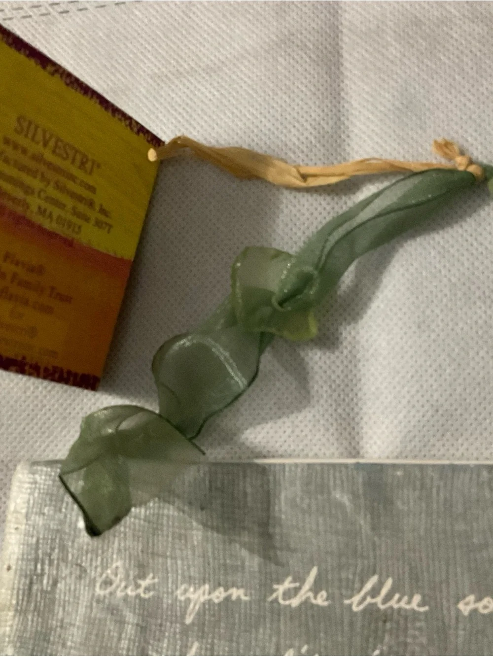 Silvestri Sheer Sage Green Ribbon Necklace